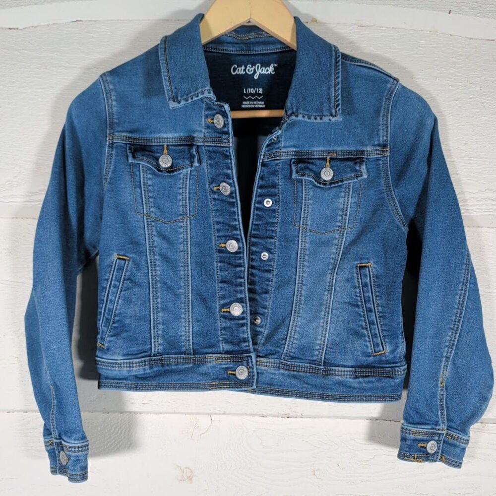 Cat & Jack denim jacket Size 10/12